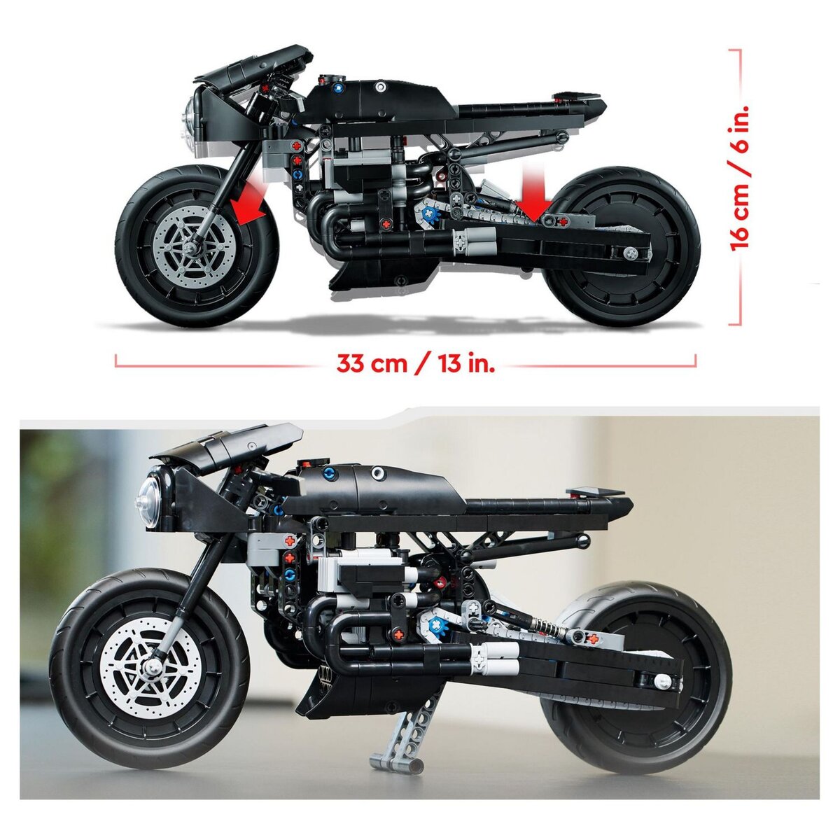 LEGO Technic 42155 - Le Batcycle de Batman, Jouet de Moto à Collectionner, Kit de Construction de Maquette, Super Héros Emblématique