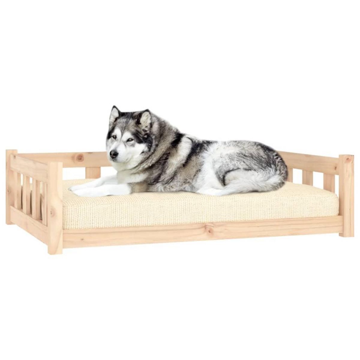 VIDAXL Lit pour chien 105,5x75,5x28 cm bois de pin solide