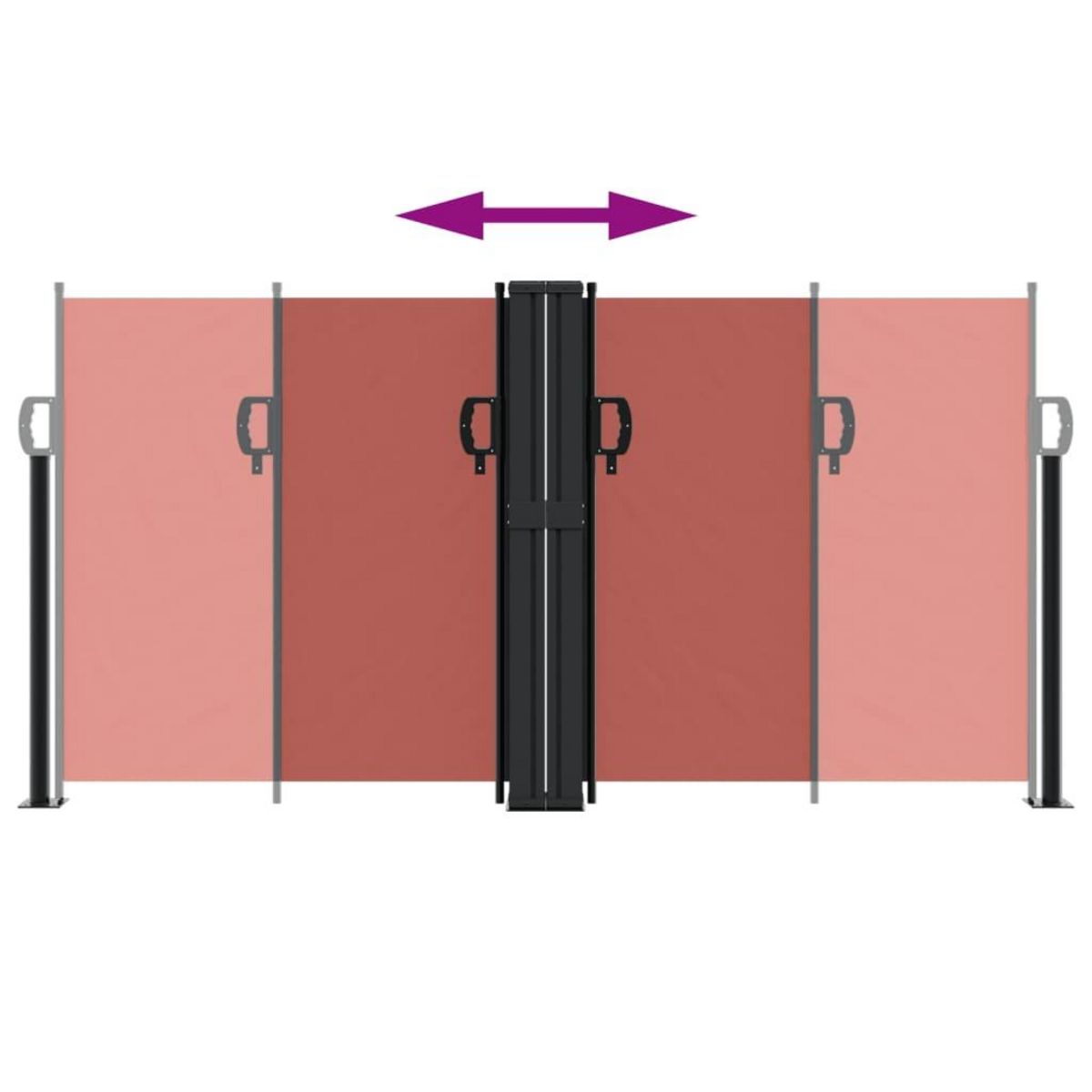 VIDAXL Auvent lateral retractable terre cuite 120x1000 cm
