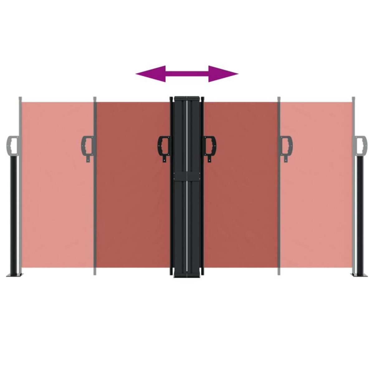 VIDAXL Auvent lateral retractable terre cuite 120x1000 cm
