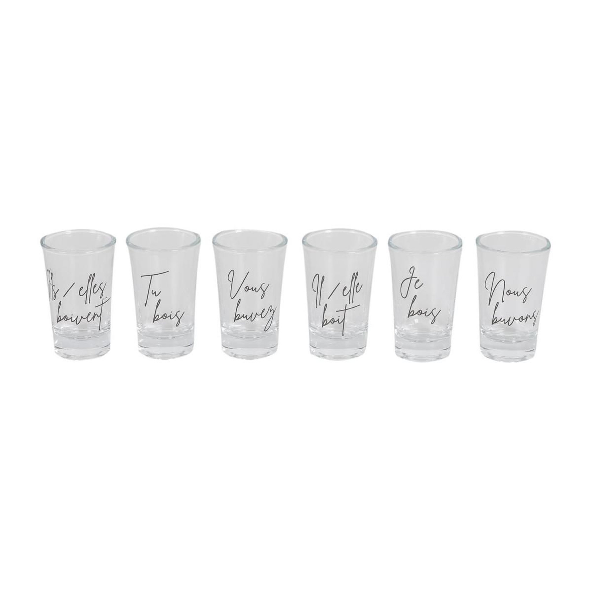The Home Deco Factory Lot de 6 verres à shooter  cocktail  7cm transparent