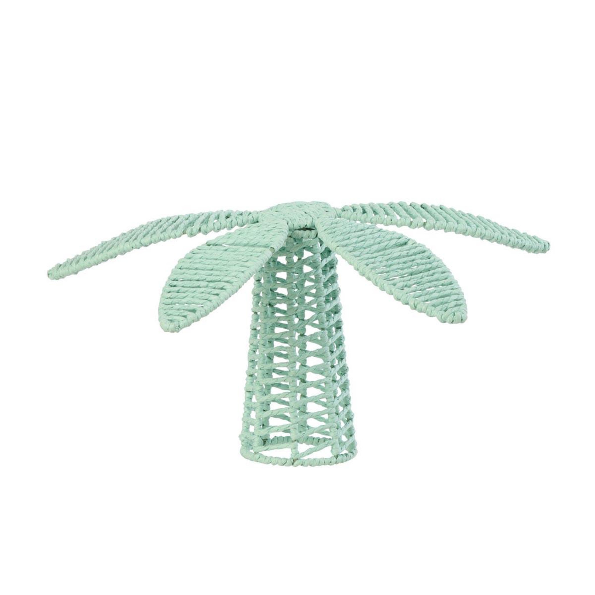 J-LINE Palmier déco en papier  coco  20cm bleu azur