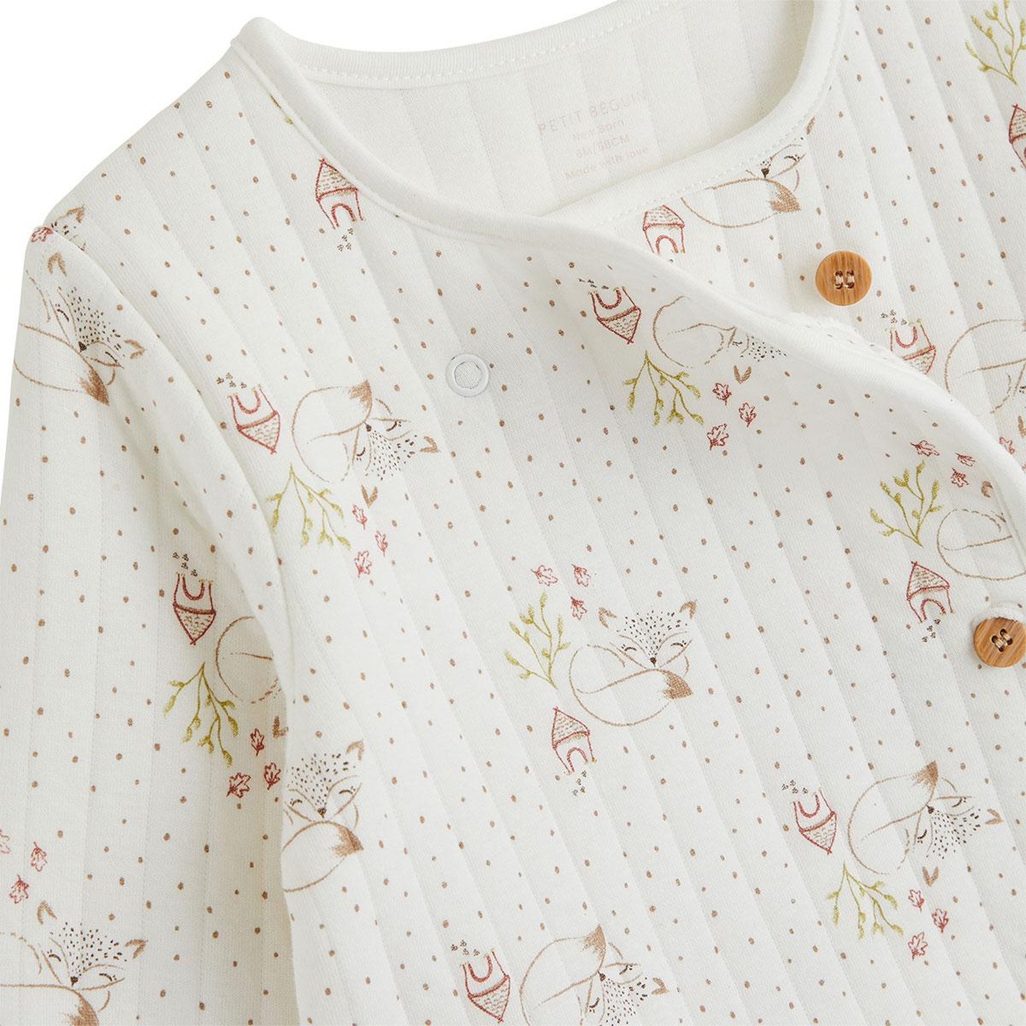 Voir la diapositive 4 : PETIT BEGUIN Veste bébé en molleton doucette
