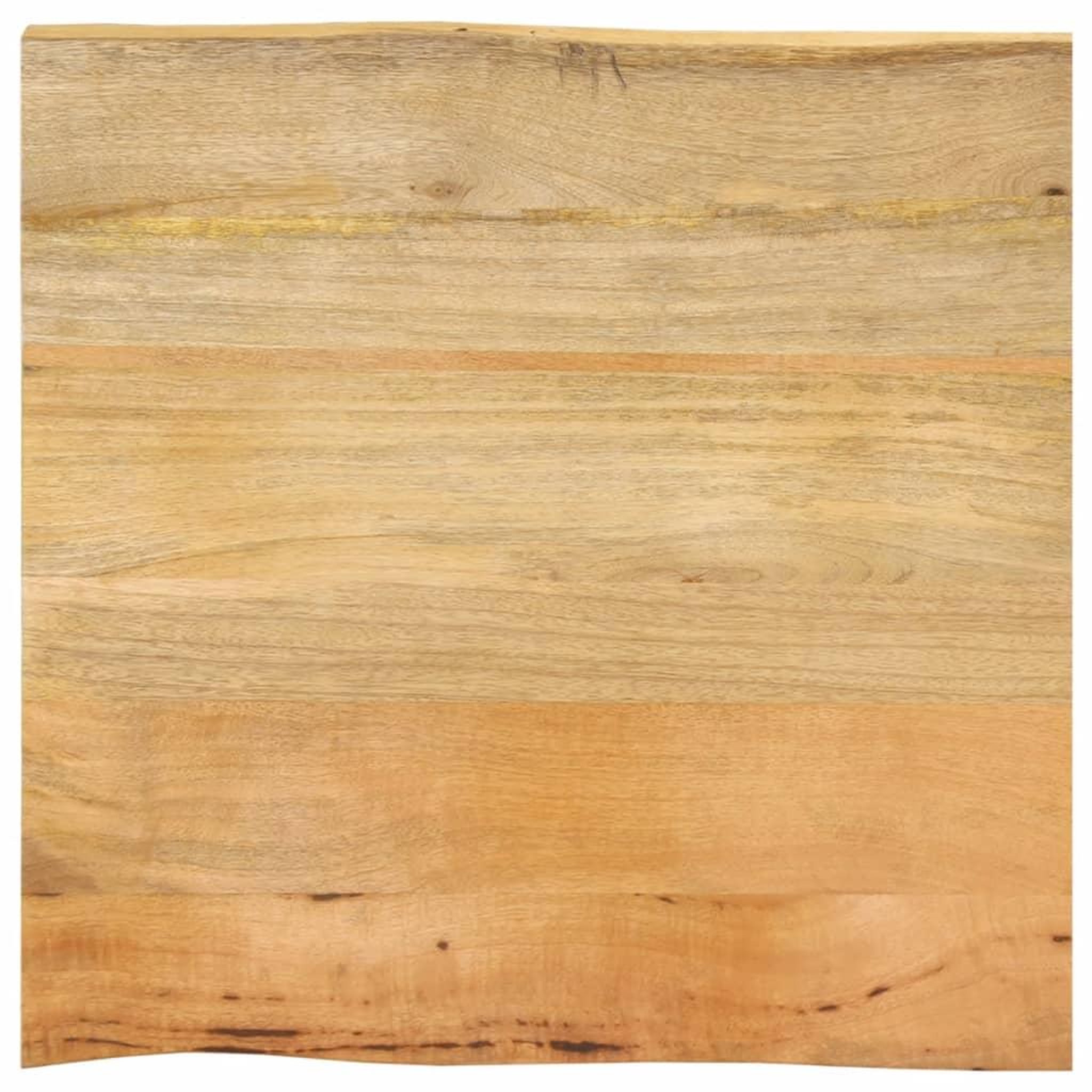 VIDAXL Dessus de table 80x80x2,5 cm bord vivant bois massif manguier