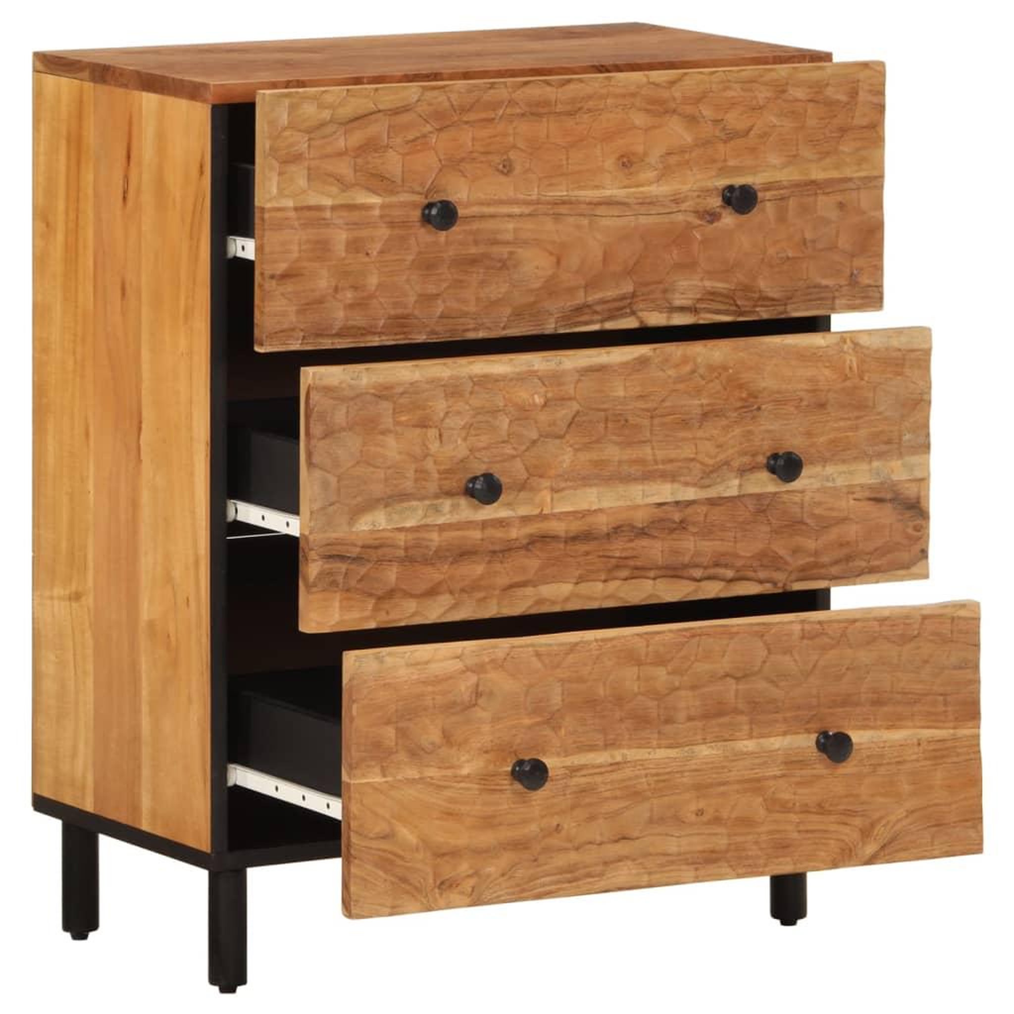 Voir la diapositive 4 : VIDAXL Armoires laterales 2 pcs 60x33x75 cm bois massif d'acacia