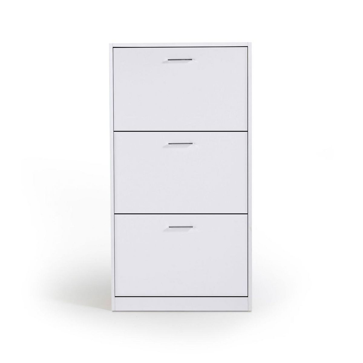 ID MARKET Meuble à chaussures 18 paires KLARK 3 portes blanc