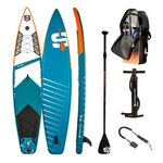 SIMPLE PADDLE Paddle Gonflable RACE 12' 30'' 6  (340 x 76 x 15 cm) avec Pagaie, Leash, Pompe et Sac de Transport