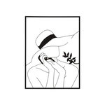 Paris Prix Déco Murale Encadrée en Métal  Chapeau  80cm Noir