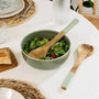 Voir la diapositive 2 : SECRET DE GOURMET Lot de 2 Couverts à Salade en Bois  Inaya  30cm Vert