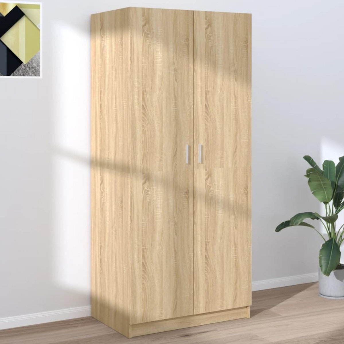 VIDAXL Garde-robe Chene sonoma 80x52x180 cm Bois d'ingenierie