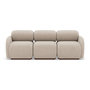 Voir la diapositive 1 : LISA DESIGN Penelope - canapé droit modulable 3 places en velours texturé