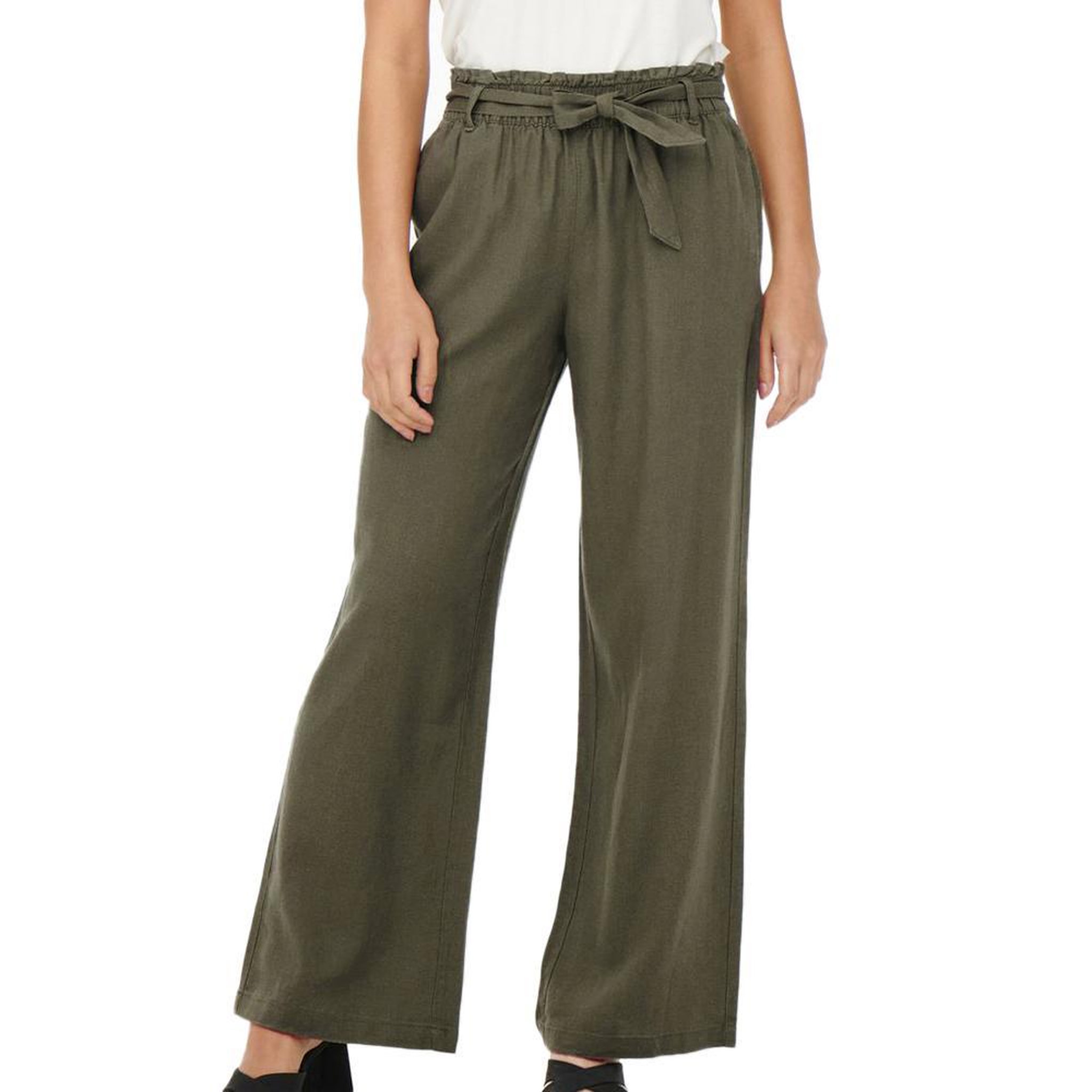Voir la diapositive 1 : JACQUELINE DE YONG Pantalon Kaki Femme JDY Linen