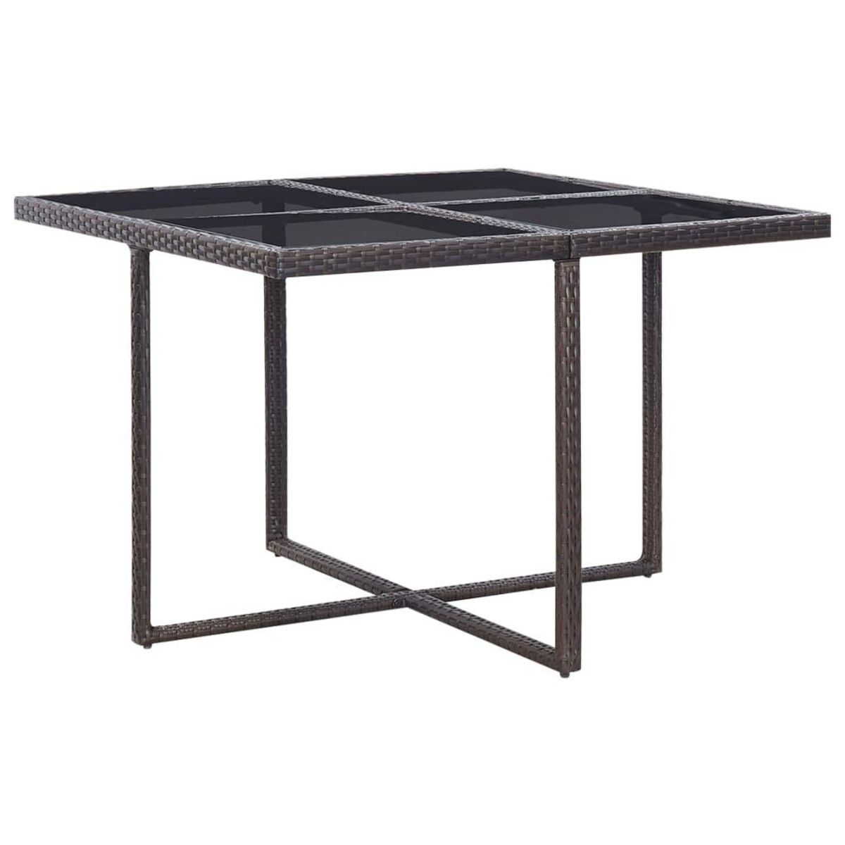 VIDAXL Ensemble a manger d'exterieur avec coussins 9pcs Resine tressee