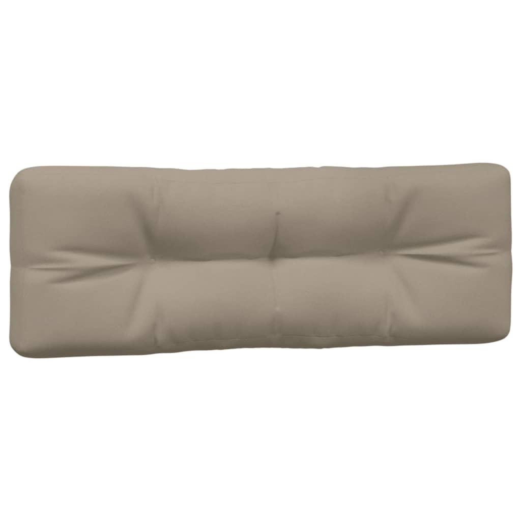 Voir la diapositive 5 : VIDAXL Coussins de palette lot de 2 taupe tissu