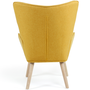 Voir la diapositive 4 : ID MARKET Fauteuil scandinave IVAR avec repose pieds jaune