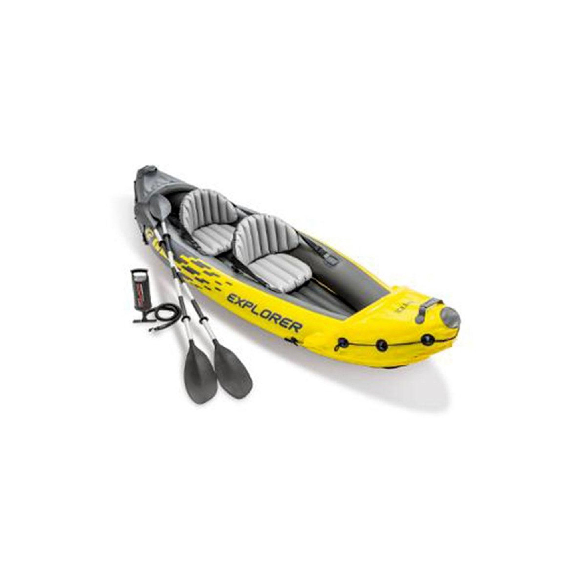 Voir la diapositive 2 : INTEX Canoë 2 places  explorer k2  312cm jaune & bleu