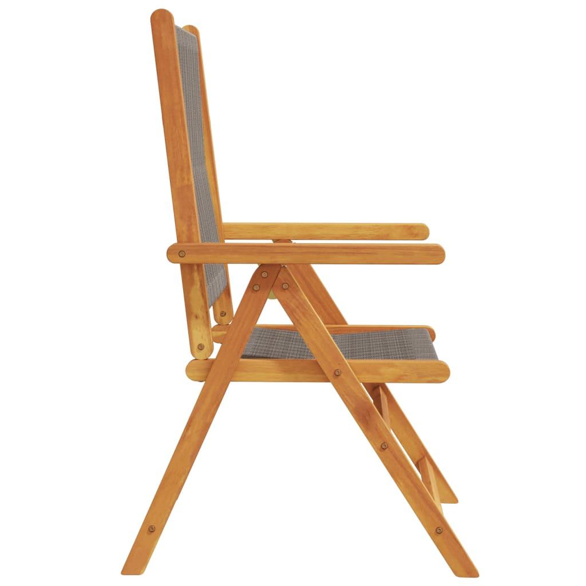 Voir la diapositive 5 : VIDAXL Chaises inclinables de jardin lot de 6 gris bois massif acacia