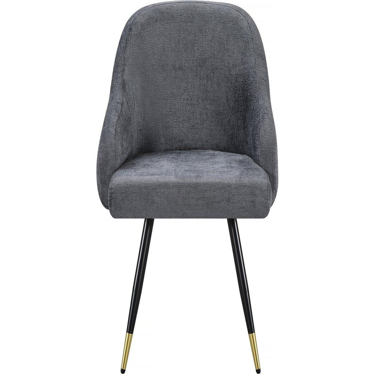 Habitat et Jardin Lot de 2 chaises en tissu  Harmony  - 54 x 57 x 90 cm - Gris