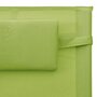 VIDAXL Chaise longue Textilene Vert et gris