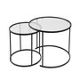 Voir la diapositive 1 : Habitat et Jardin Lot de 2 tables basses en métal  Aurum  - 80 x 80 x 43 cm - Noir Transparent