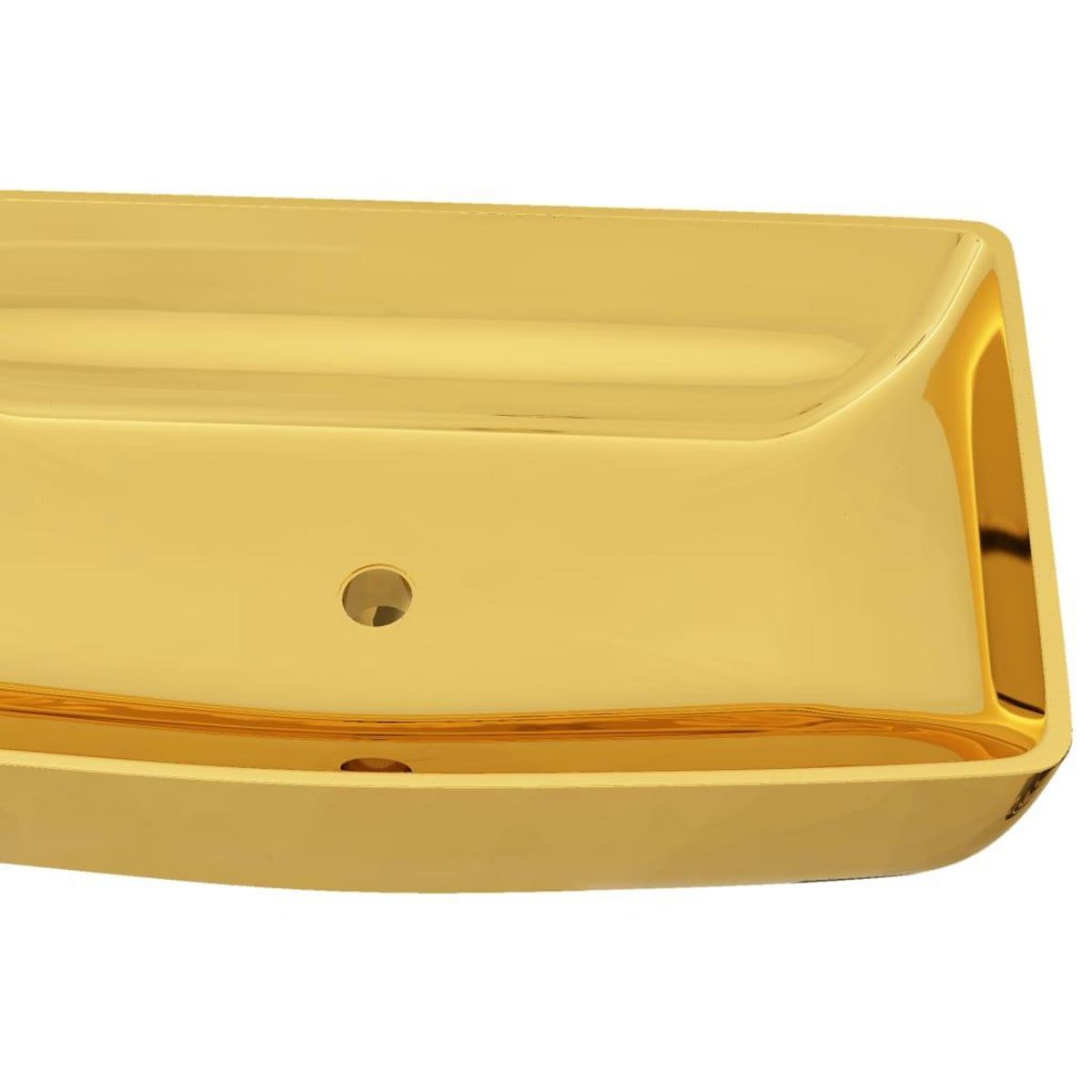 VIDAXL Lavabo 71 x 38 x 13,5 cm Ceramique Dore
