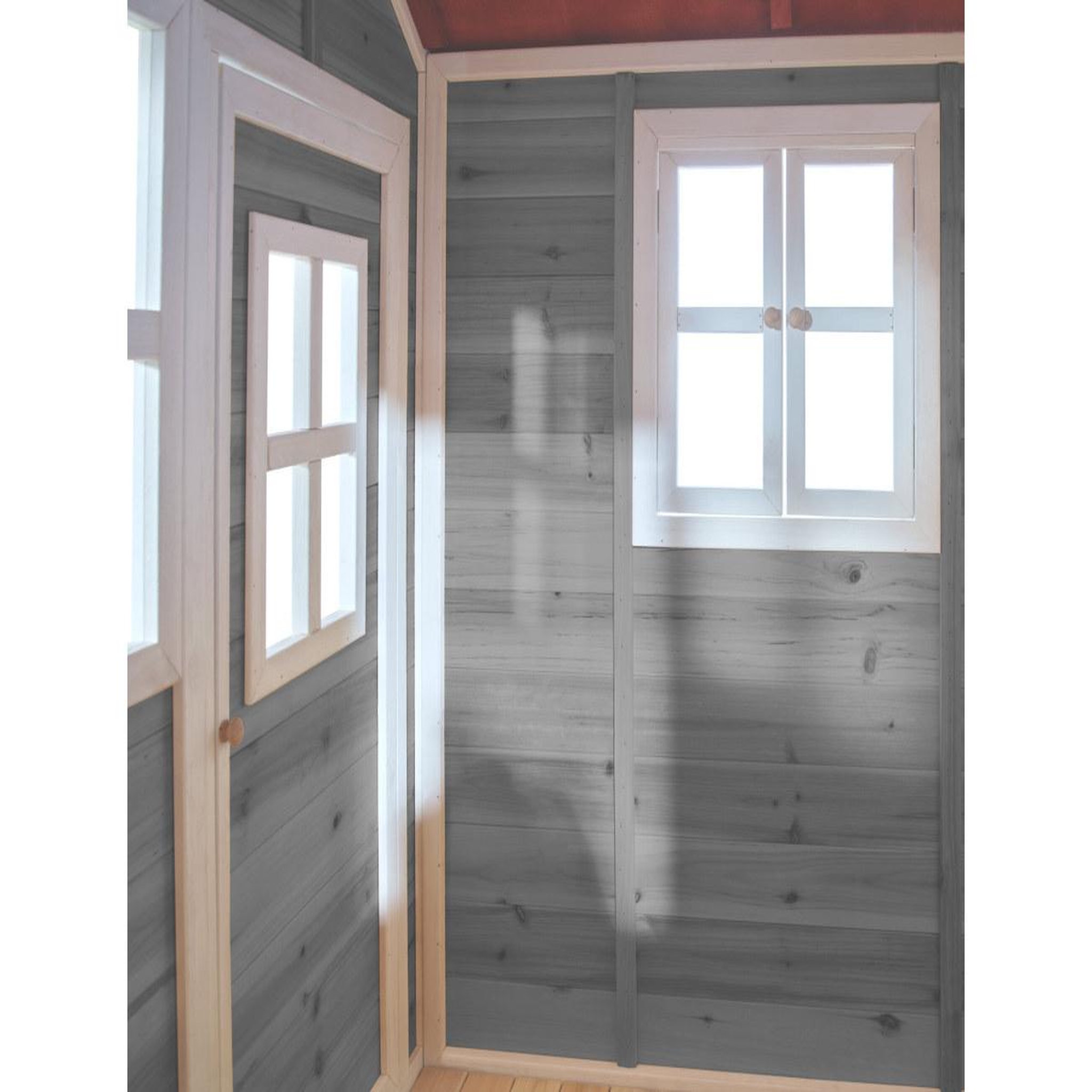 Voir la diapositive 4 : EXIT TOYS Maisonnette en bois pour enfants loft 300 gris - exit toys