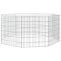 Voir la diapositive 2 : VIDAXL Enclos pour animaux en liberte 8 panneaux 54x60cm fer galvanise
