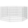 Voir la diapositive 2 : VIDAXL Enclos pour animaux en liberte 8 panneaux 54x60cm fer galvanise