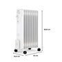 Voir la diapositive 4 : OCEANIC Radiateur bain d'huile électrique - 2000 Watts - OCEANIC - 3 puissances - 9 éléments - Mobile - Blanc