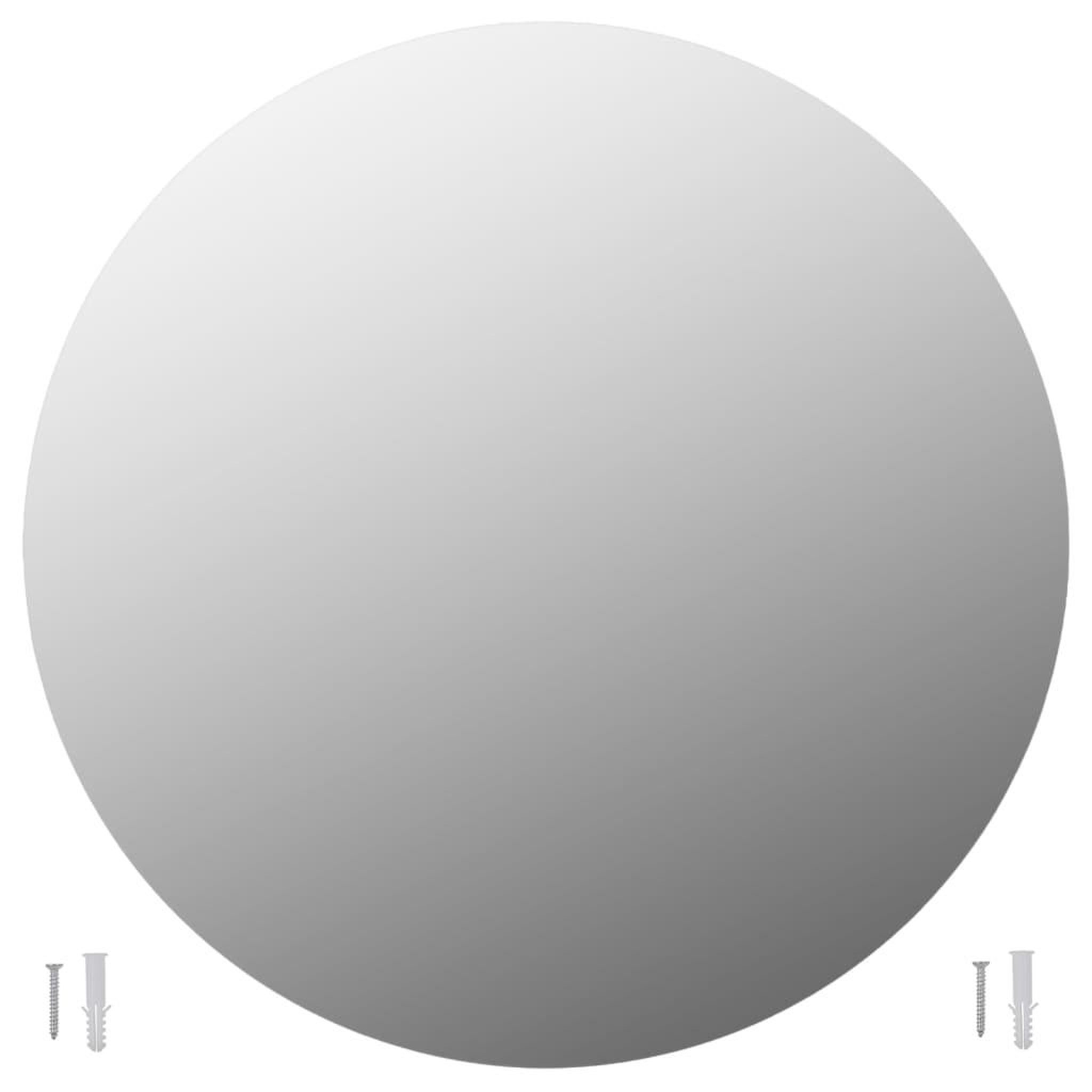 Voir la diapositive 2 : VIDAXL Miroir rond sans cadre 80 cm Verre