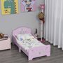 Voir la diapositive 2 : HOMCOM Lit enfant - lit d'enfant design princesse motif château - sommier à lattes inclus - MDF contre-plaqué rose