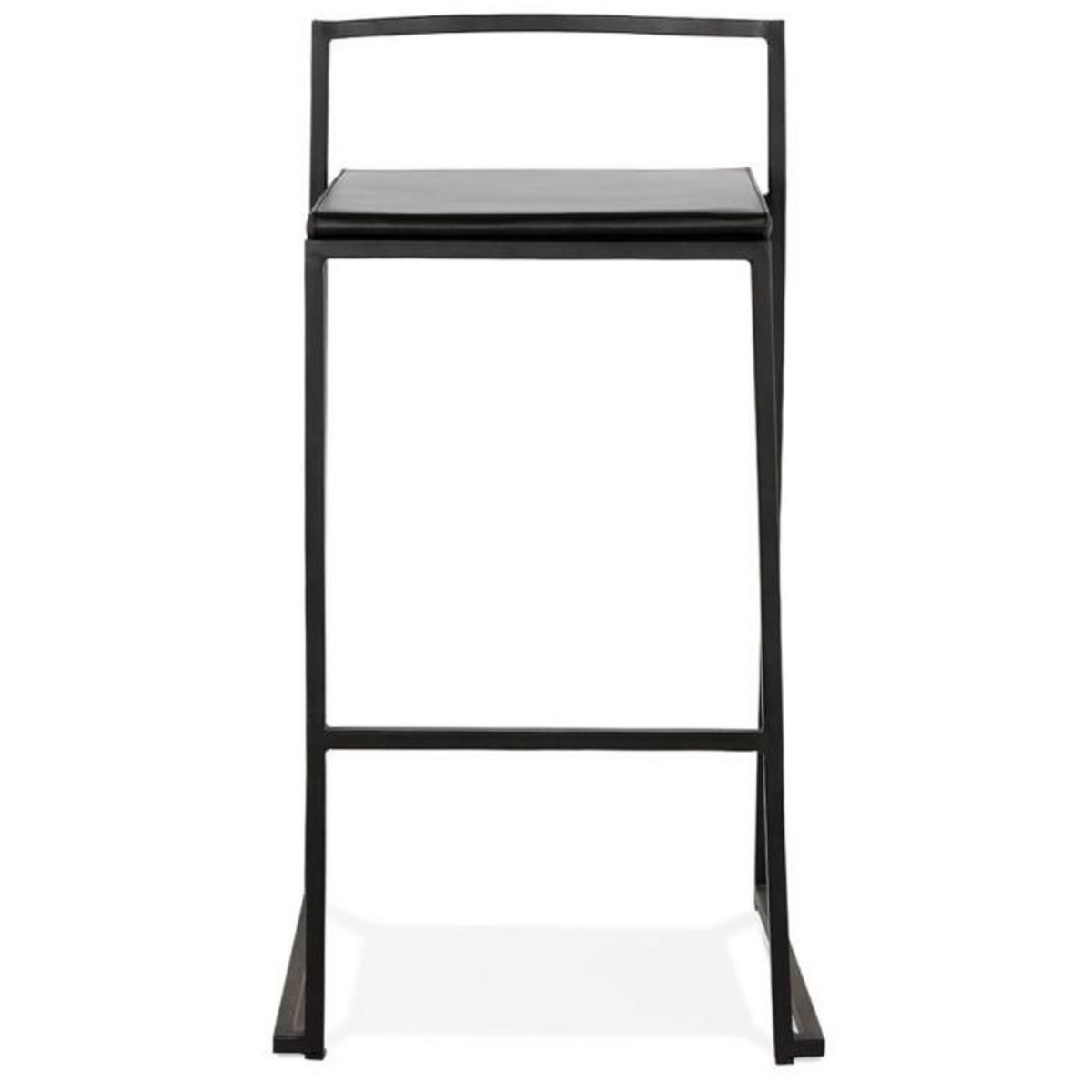 Paris Prix Tabouret de Bar Design Industriel  Line  76cm Noir