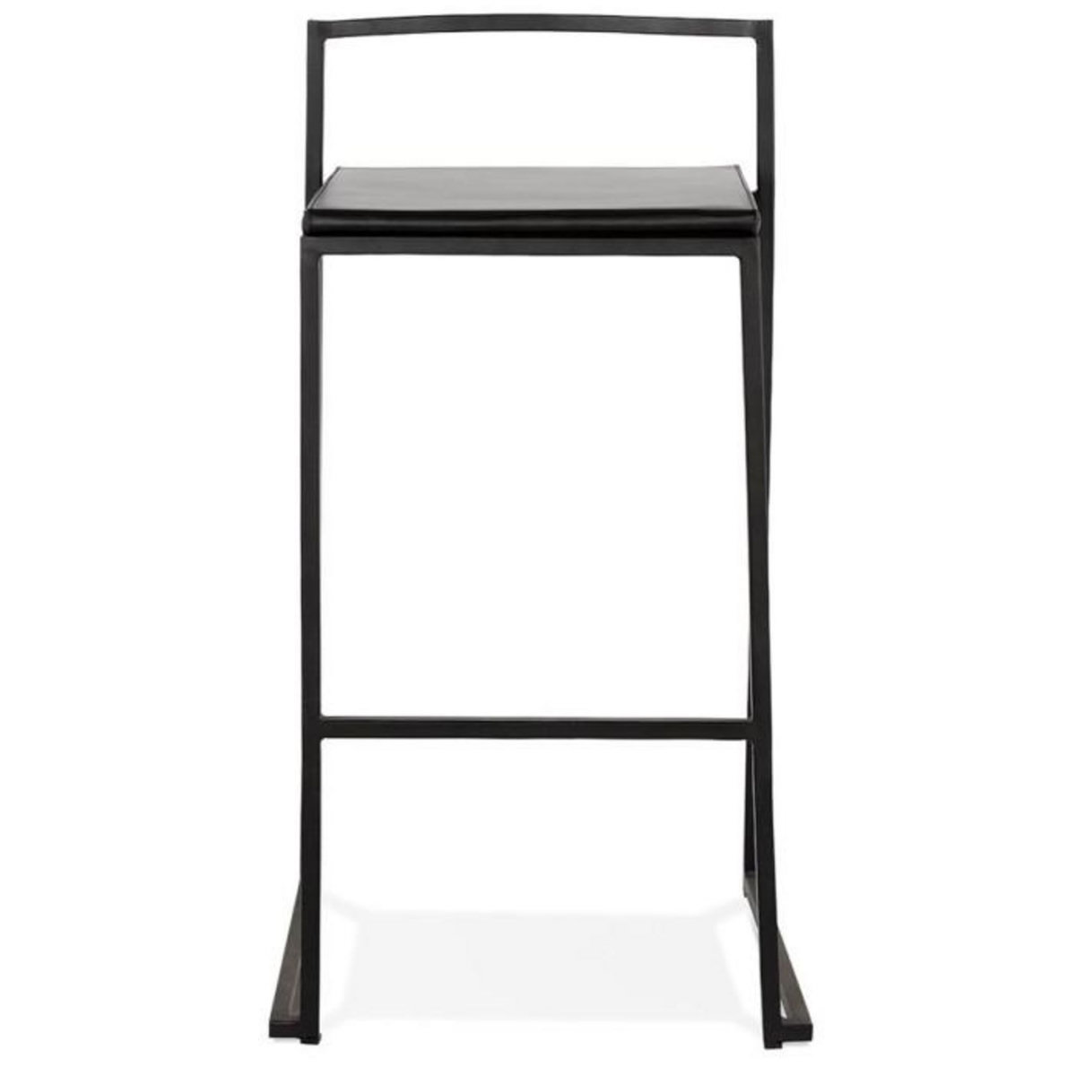 Paris Prix Tabouret de Bar Design Industriel  Line  76cm Noir