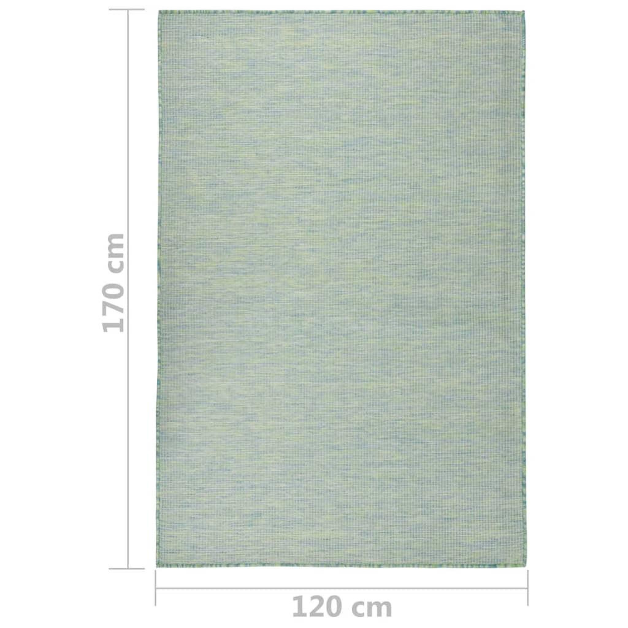 Voir la diapositive 6 : VIDAXL Tapis a tissage plat d'exterieur 120x170 cm Turquoise