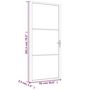 Voir la diapositive 6 : VIDAXL Porte interieure 93x201,5 cm Noir Verre ESG et aluminium