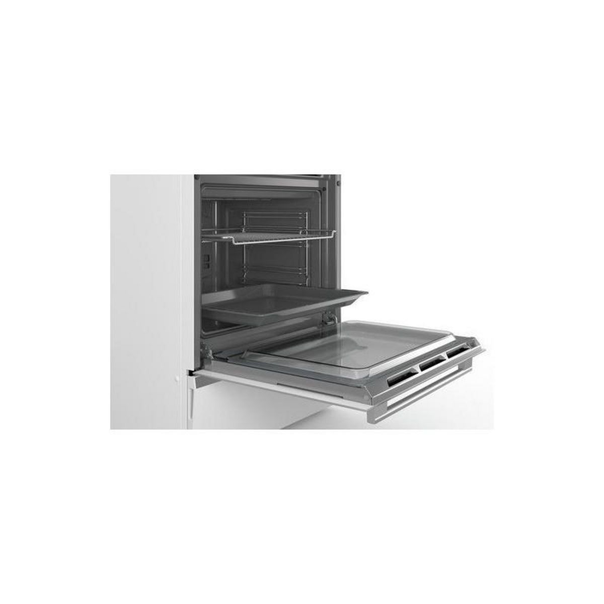 BOSCH Cuisinière vitrocéramique 63l 4 feux blanc - hks79r220