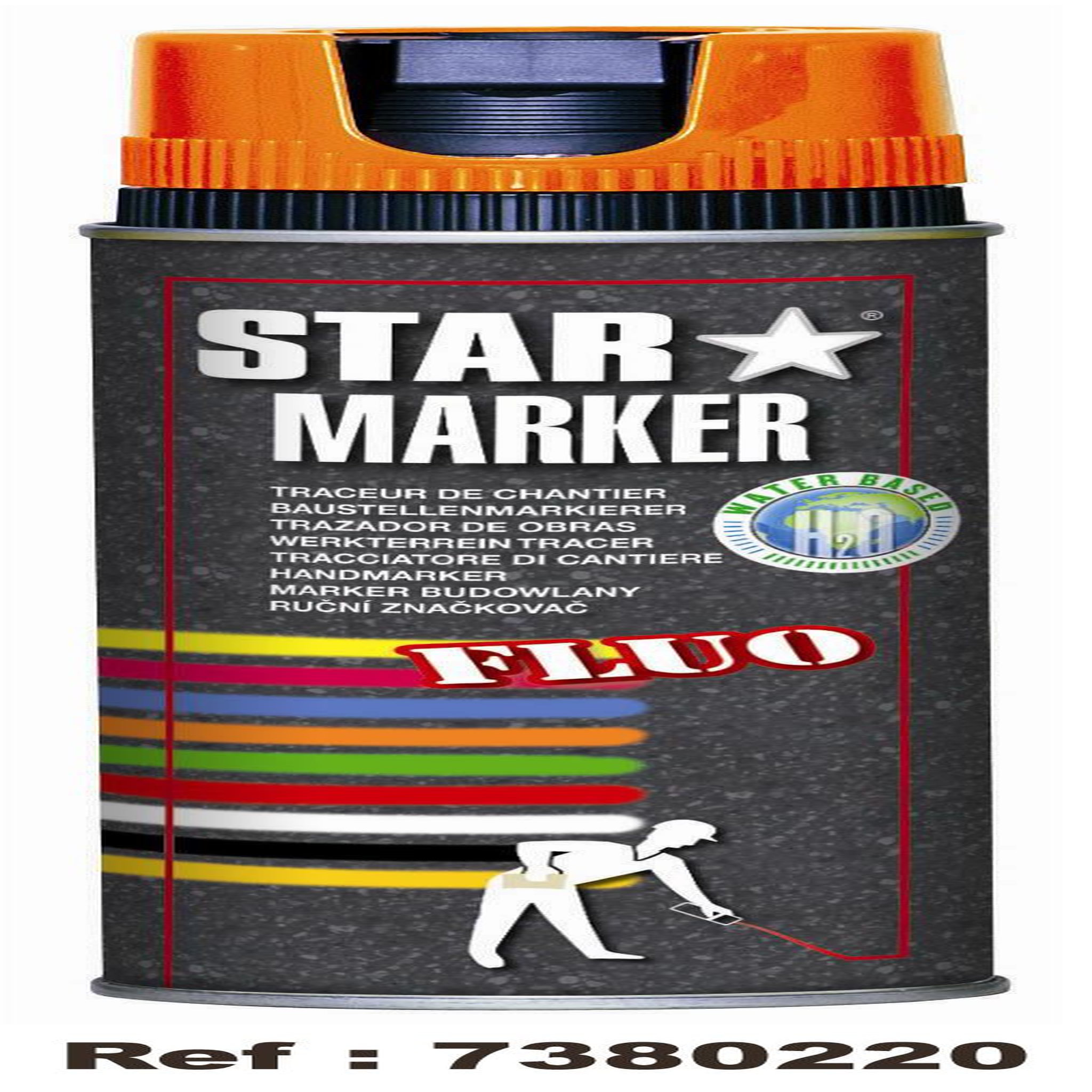 OUTIFRANCE Peinture de marquage temporaire Orange fluo 500 mL