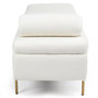 Voir la diapositive 4 : Paris Prix Banquette & Coffre Bouclette  Loyd  140cm Blanc