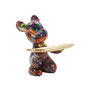 Voir la diapositive 1 : Paris Prix Statuette Ourson & Vide-Poche  Psyco  22cm Multicolore