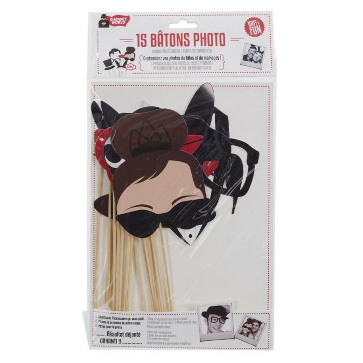 Paris Prix Lot de 15 Bâtons Photo  Customiser  40cm Multicolore