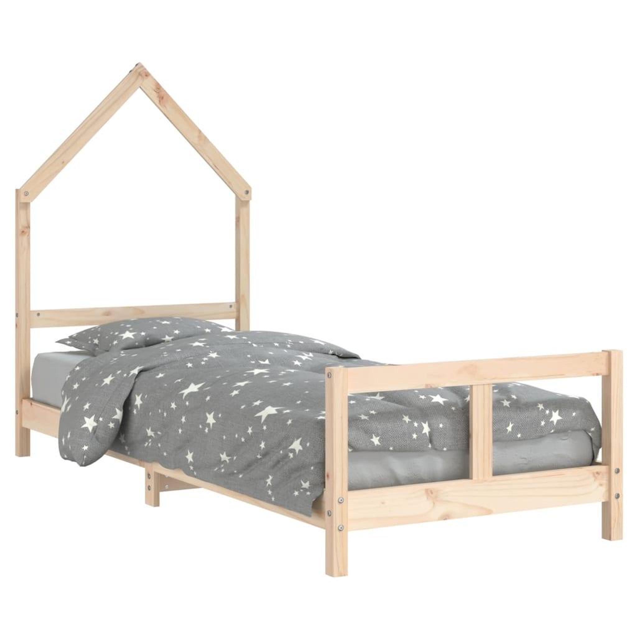 Voir la diapositive 2 : VIDAXL Cadre de lit pour enfants 80x200 cm bois de pin massif