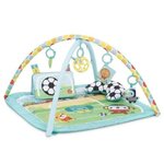 Bright Starts BRIGHT STARTS Tapis d'Eveil Football, Arche de jeu avec jouets Oball détachables, Musique et Lumieres, Dimensions : 47 x 74 x 7