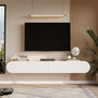 Voir la diapositive 2 : Habitat et Jardin Meuble TV en bois  LUM1  - 180 x 31 x 29 cm - Blanc