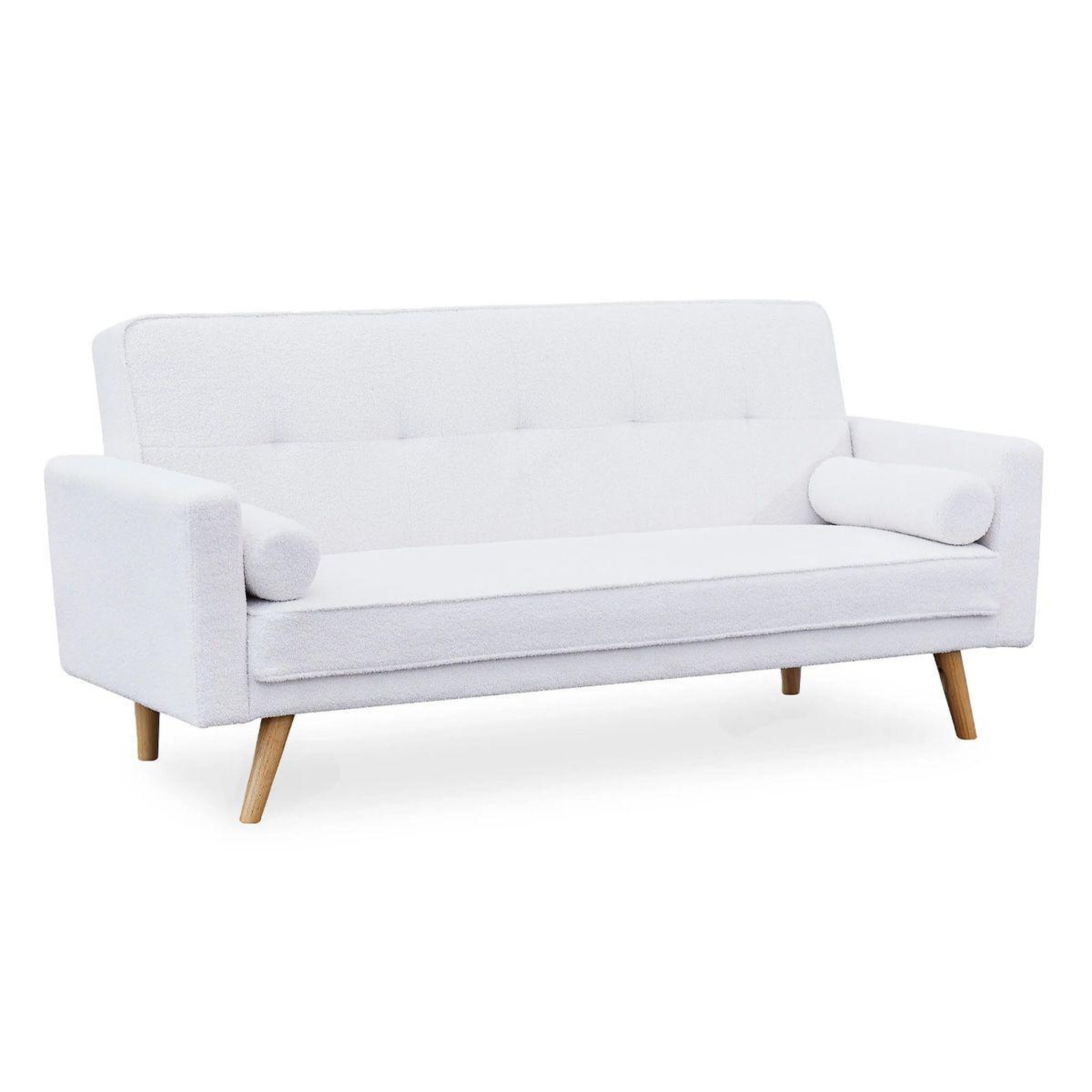 Voir la diapositive 1 : Paris Prix Canapé convertible 3 places bouclette  navya  186cm crème
