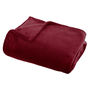 Voir la diapositive 1 : ATMOSPHERA Plaid en Flanelle Uni  Ollis  130x180cm Rouge Grenat