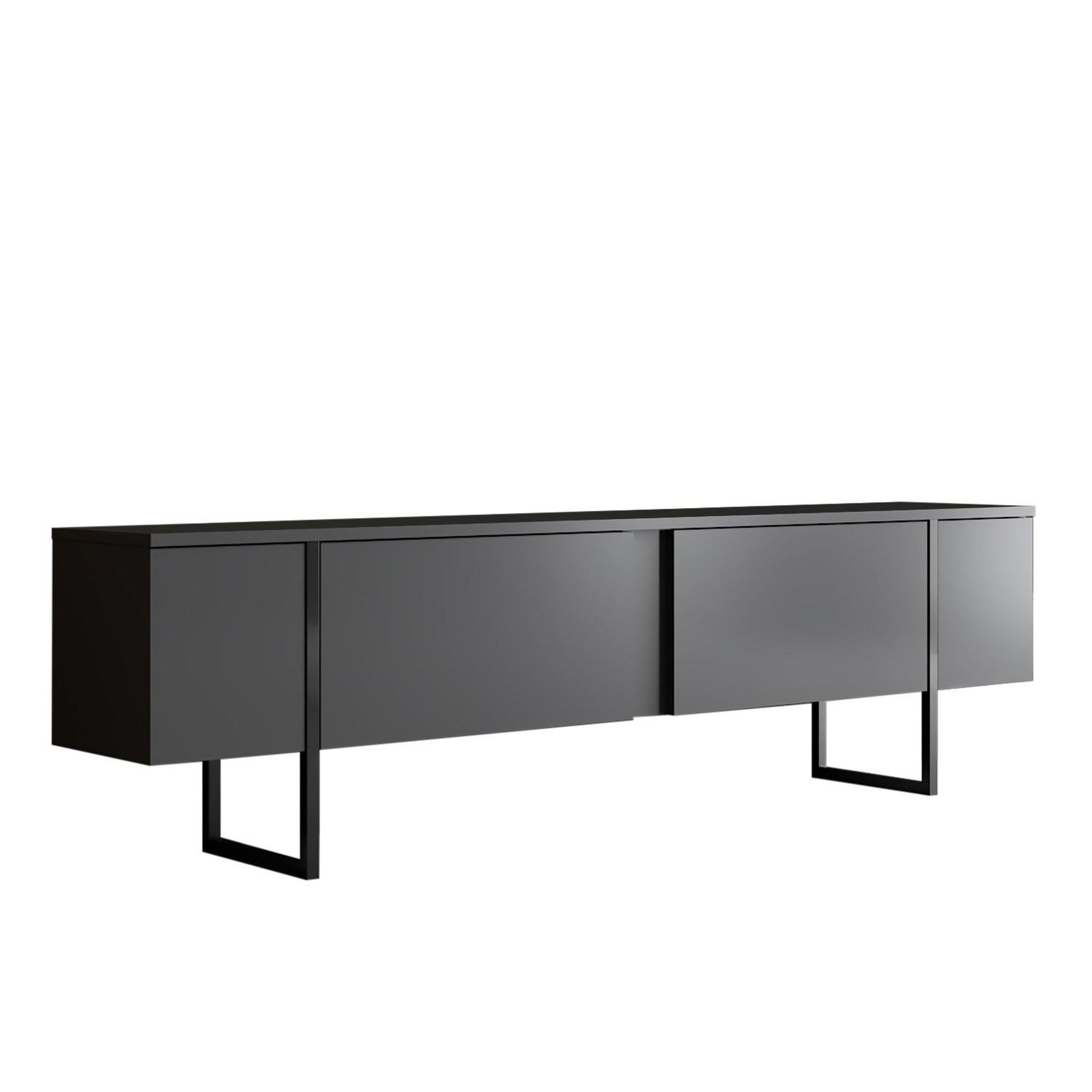 Habitat et Jardin Meuble tv en bois  luxe  - 180 x 30 x 50 cm - noir