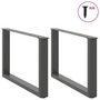 Voir la diapositive 3 : VIDAXL Pieds de table basse forme de U 2 pcs anthracite 70x(42-43) cm