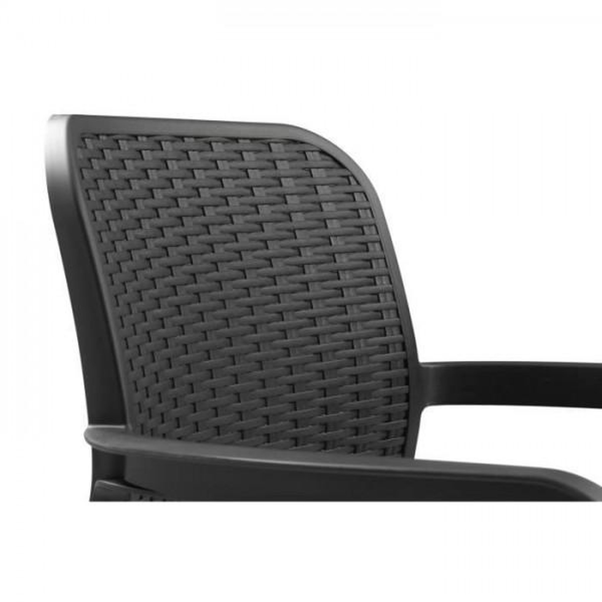 Voir la diapositive 4 : ALLIBERT by KETER Lot de 6 fauteuils de jardin - Allibert by KETER - BELLA - En résine - Coloris : gris graphite - Empilable