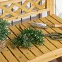 OUTSUNNY Table de rempotage jardinage - 2 étagères, tablettes coulissantes, évier sous-jacent - bois sapin pré-huilé
