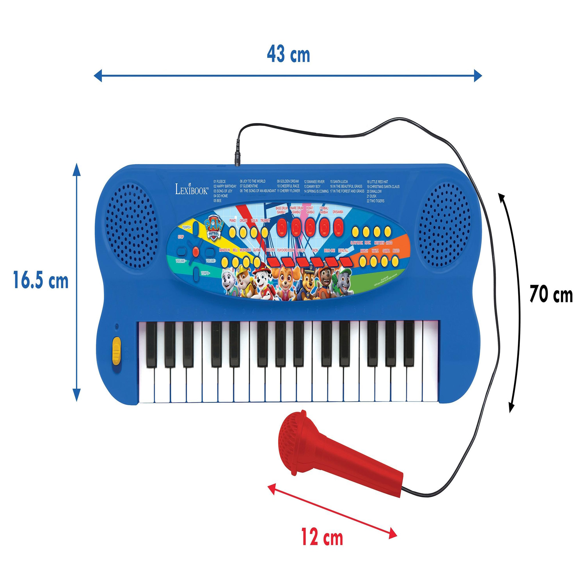 Voir la diapositive 2 : Lexibook Clavier Électronique Musical avec Micro Pat Patrouille